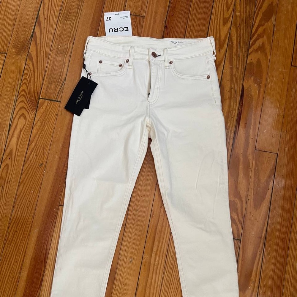 rag&bone skinny jeans in ecru NWT